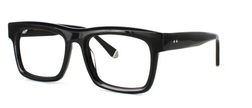 Bowyer & Finch Caligula - Black prescription glasses front left view
