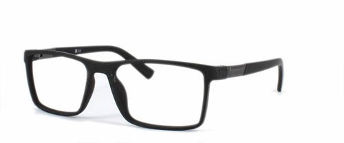 Slider - Matt Black & Gunmetal prescription glasses front left view