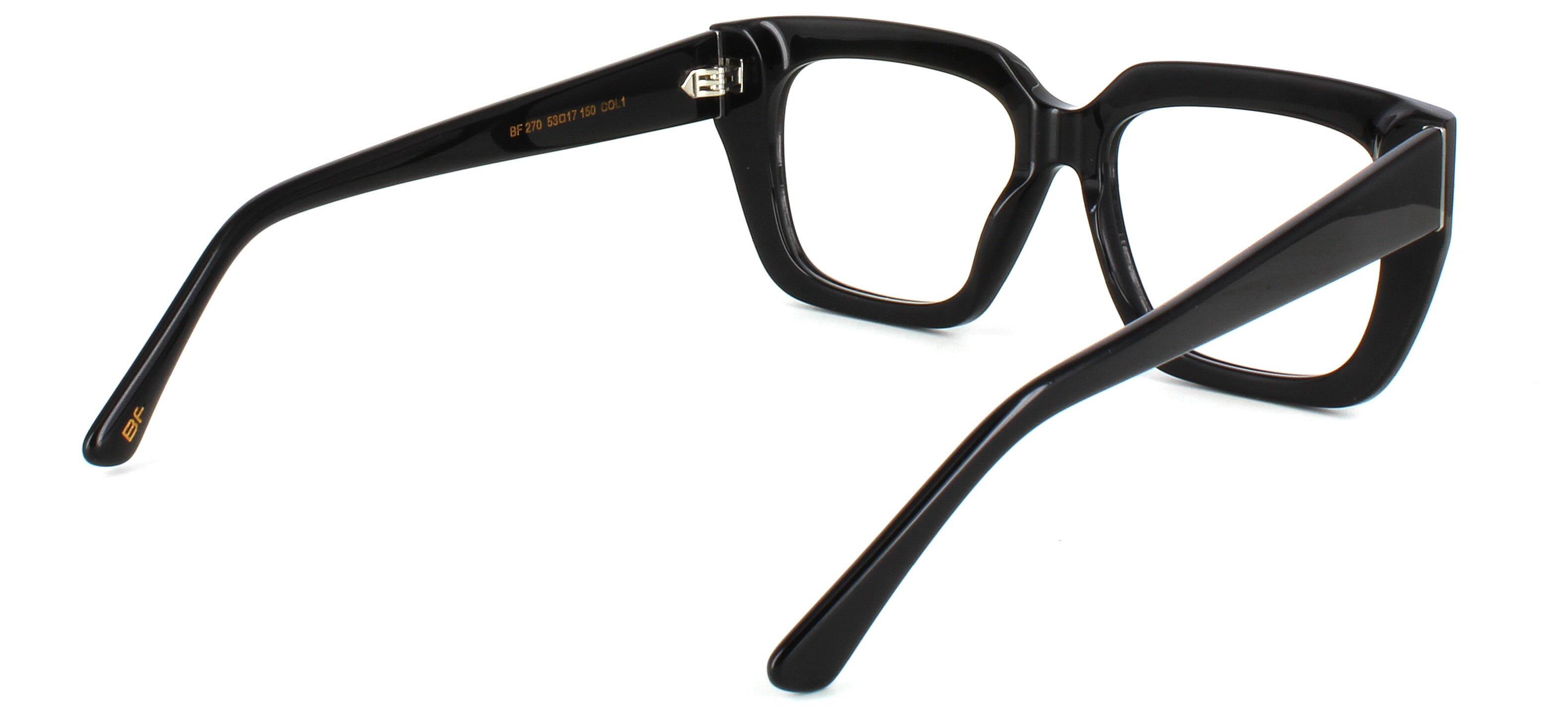 Bowyer & Finch Germanicus - Black prescription glasses rear right view