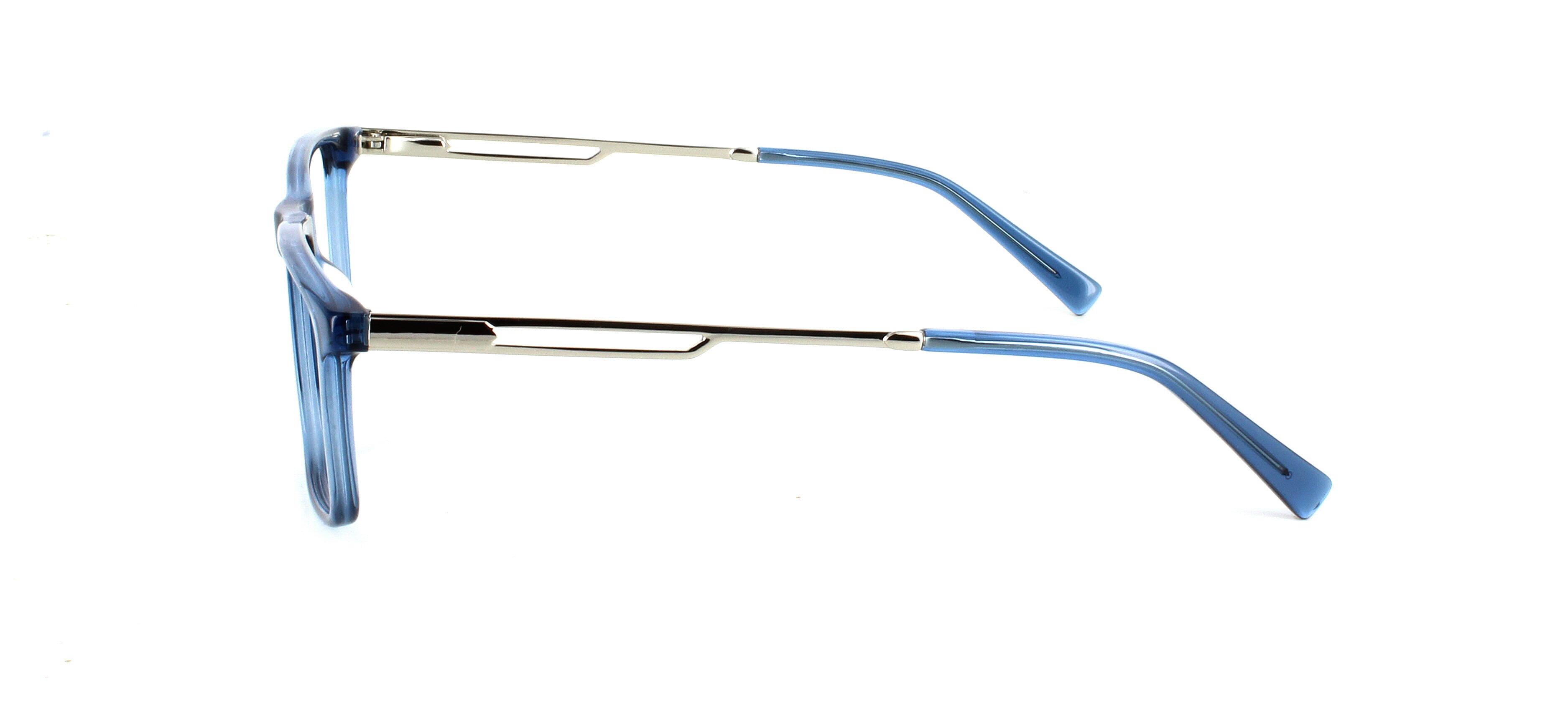 Delta - Crystal Blue prescription glasses side view