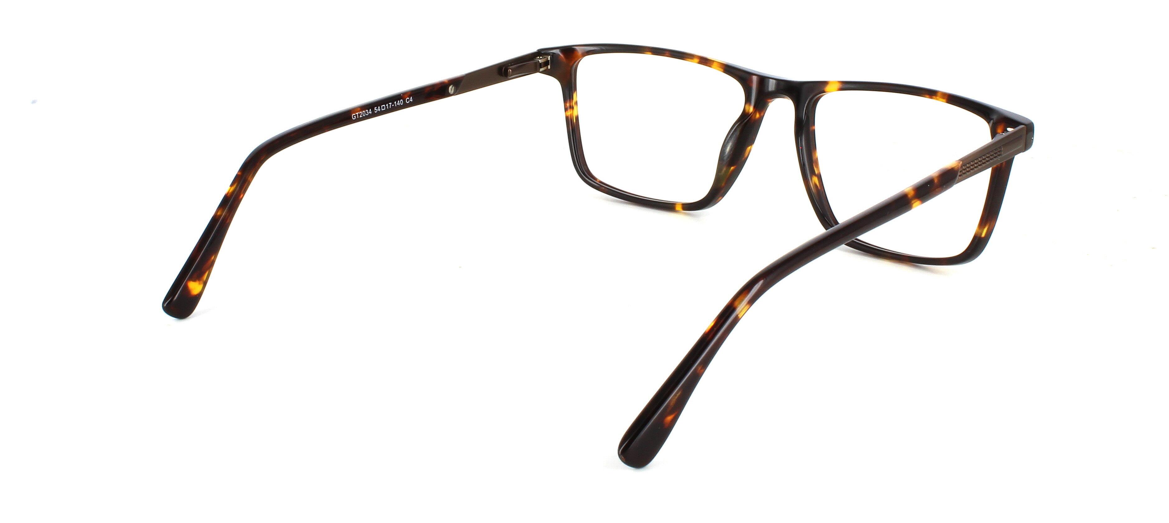 Rathbone - Shiny Tortoise prescription glasses rear right view
