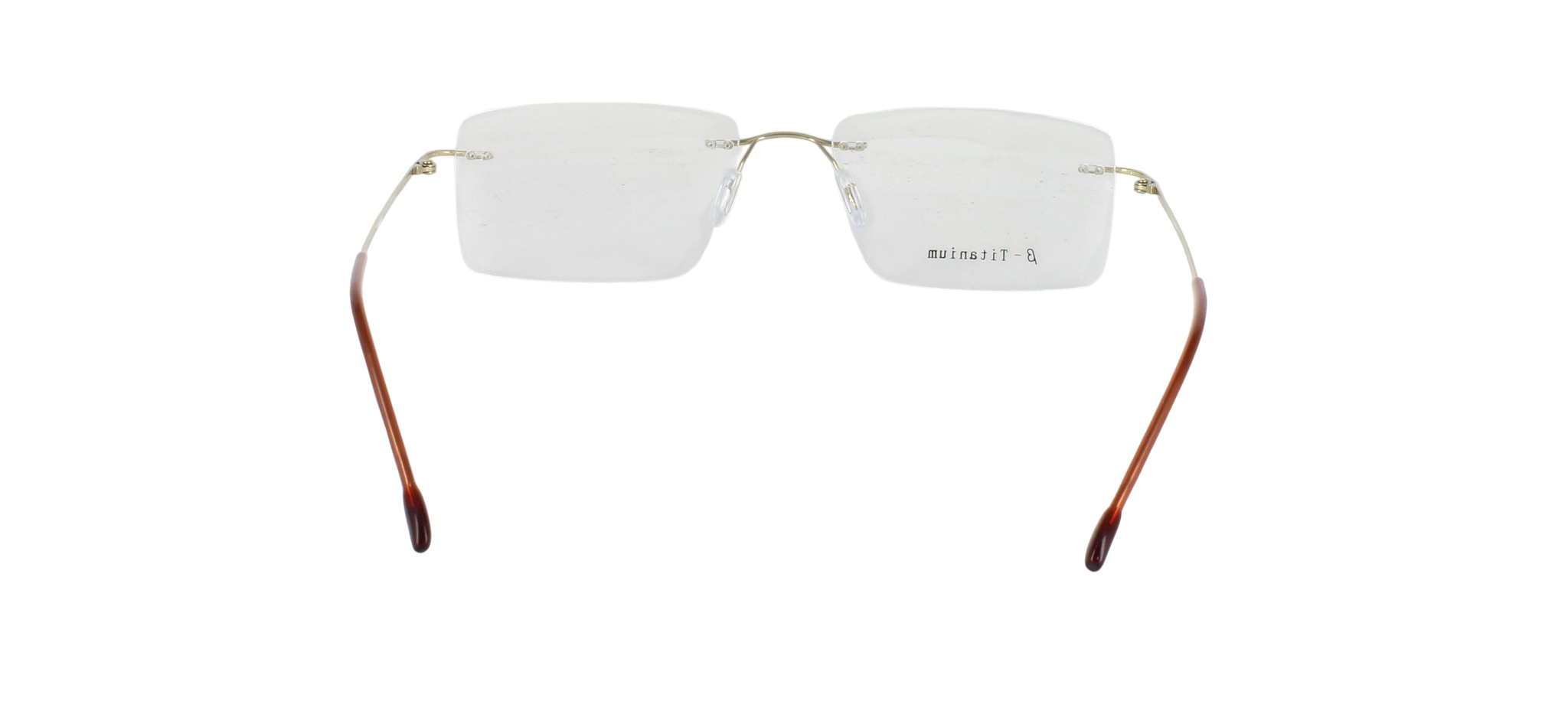 Lorenzo in Gold prescription glasses rear view