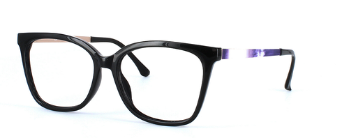 Carina - Black prescription glasses front left view