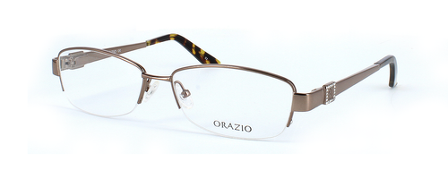Pearl - Light Espresso prescription glasses front left view