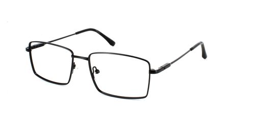 Catan in Matt Black prescription glasses front left view