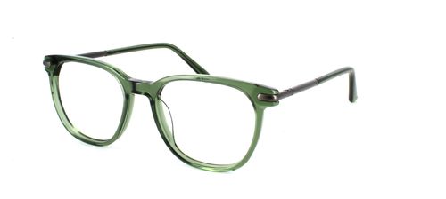 Brunel - Crystal Olive Green prescription glasses front left view