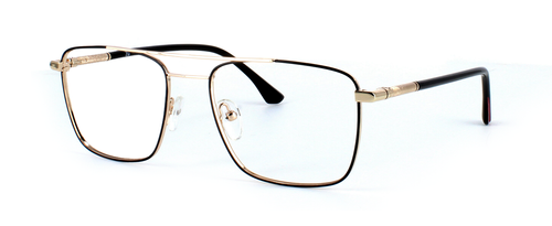 Seaford - Aviator style 2-tone black and gold gent's full rim glasses frame - image view 1