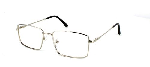Catan - Shiny Silver prescription glasses front left view