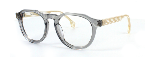 Edward Scotts Brandy - Grey prescription glasses front left view