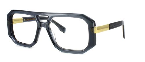 Bowyer & Finch Tiberius - Crystal Grey with Gold prescription glasses front left view