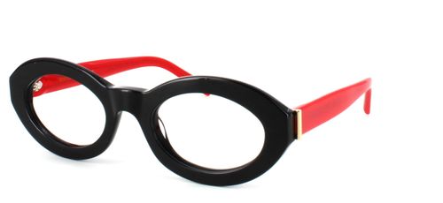Bowyer & Finch Magnus - Black & Red prescription glasses front left view