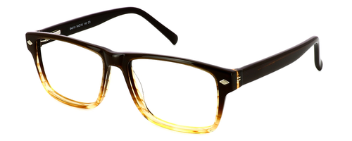 Cortino - Brown and crystal yellow graduated plastic glasses frame for men and women - image view 1