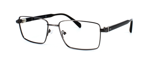 Edward Scotts Billy - Gunmetal prescription glasses front left view