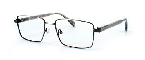 Edward Scotts Billy - Brushed Steel prescription glasses front left view