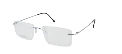 Lorenzo in Silver prescription glasses front left view