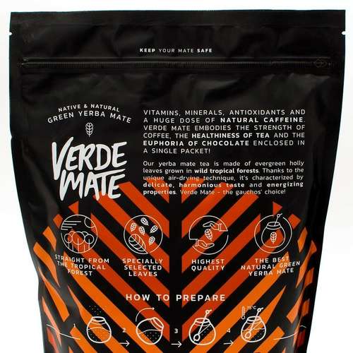 Verde Mate Frutos Tropicales 500g - Premium Quality 98% Of Leaves – additional view
