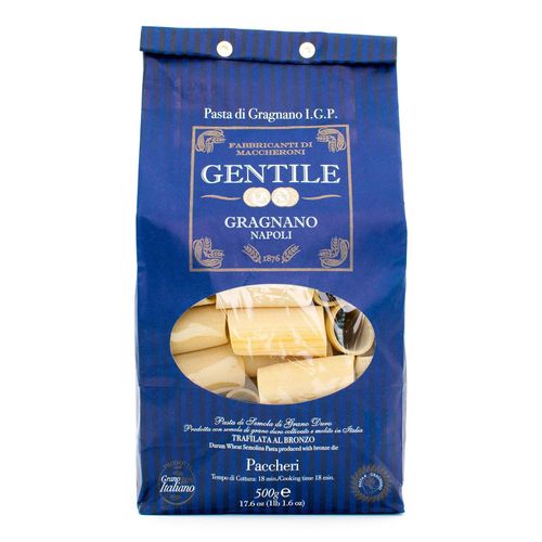 GENTILE Durum Wheat Semolina pasta 500g "Paccheri - 18 minutes" – additional view
