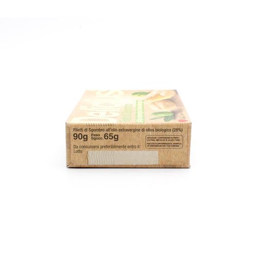 Mackerel Fillets in BIO Organic Extra Virgin Olive Oil – 90g (Drained Weight 65 g) – additional view 4