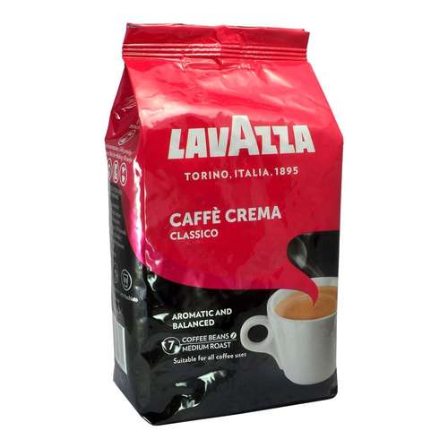 Lavazza Caffe Crema Classico Coffee Beans 1kg – front view