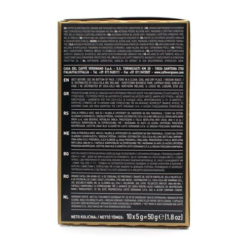 Caffè Vergnano 1882 Oro 10 Capsules NESPRESSO Compatible - Compostable – additional view 2