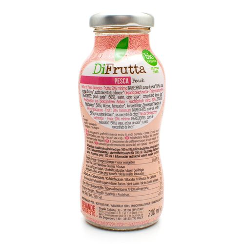 DiFrutta Bio Organic Peach juice in glass - 200ml – additional view 3