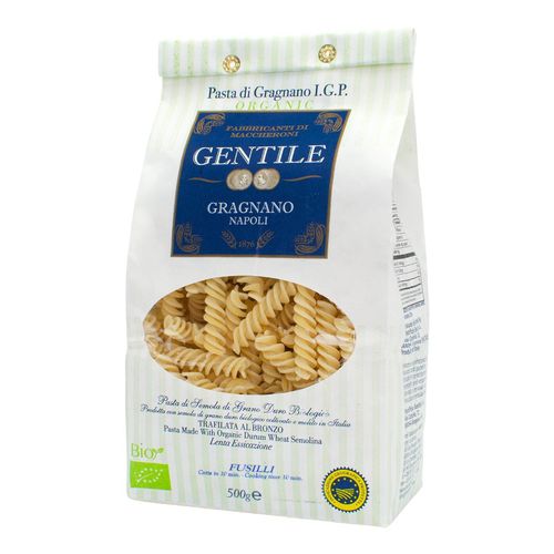 GENTILE Organic Durum Wheat Semolina pasta 500g "Fusilli - 10 minutes"