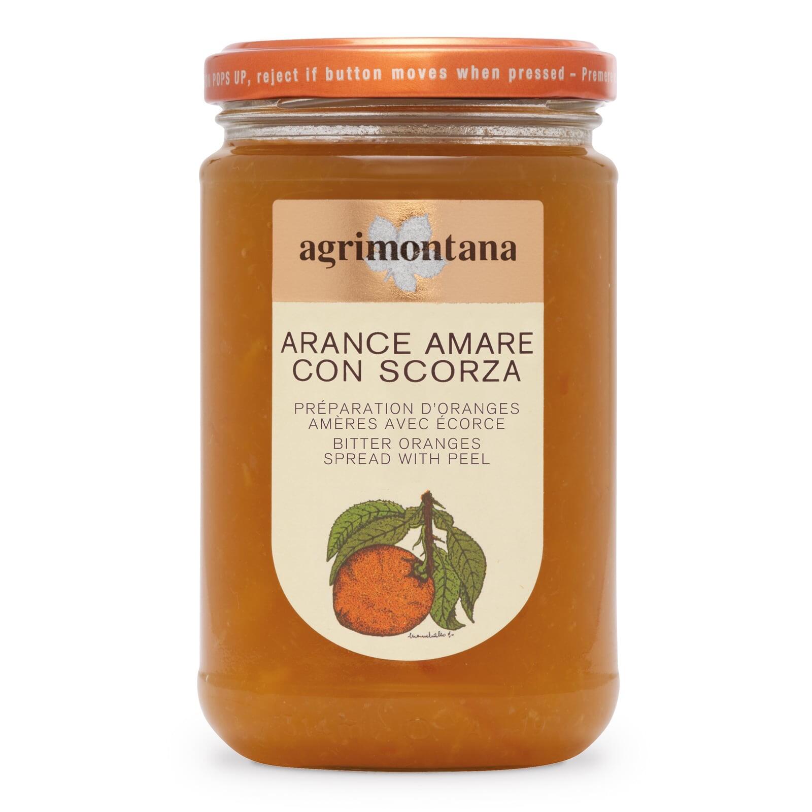 Agrimontana Bitter Orange Marmalade With Peel Extra Jam Spread 330g