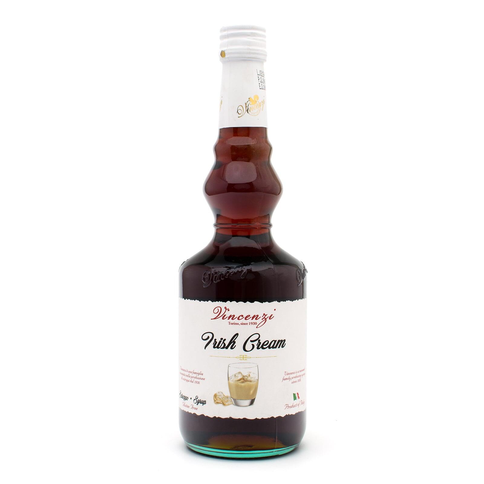 Vincenzi Irish Cream Syrup 700 ml glass bottle, front