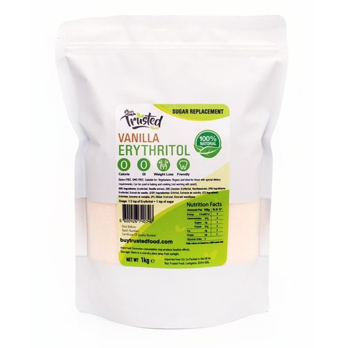 Erythritol Vanilla Flavour 1kg 500g - ZERO Calorie 100% Natural