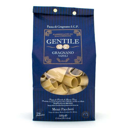 GENTILE Durum Wheat Semolina pasta 500g "Mezzi Paccheri - 18 minutes" – additional view