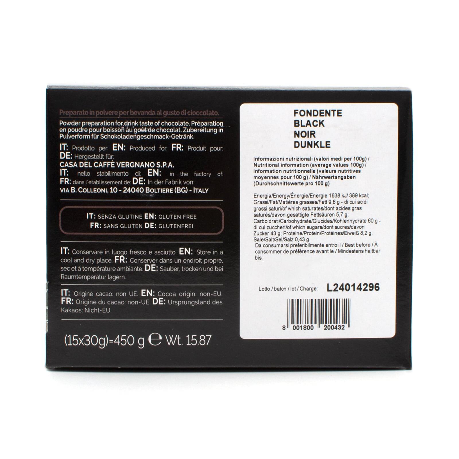 Caffè Vergnano 1882 Hot Chocolate Instant - Black - 15 x 30g – additional view 5