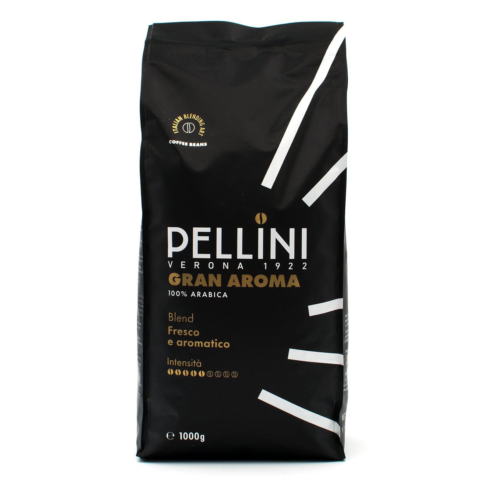Pellini Gran Aroma coffee beans, 1 kg bag, front