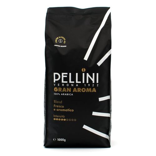 Pellini Gran Aroma coffee beans, 1 kg bag, front