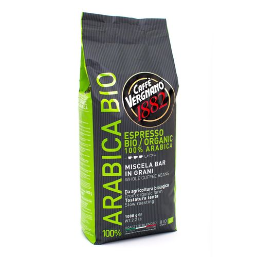 Caffè Vergnano 1882 BIO Organic Arabica 100% Coffee Beans 1kg