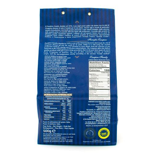 GENTILE Durum Wheat Semolina pasta 500g "Mezzi Paccheri - 18 minutes" – additional view 2