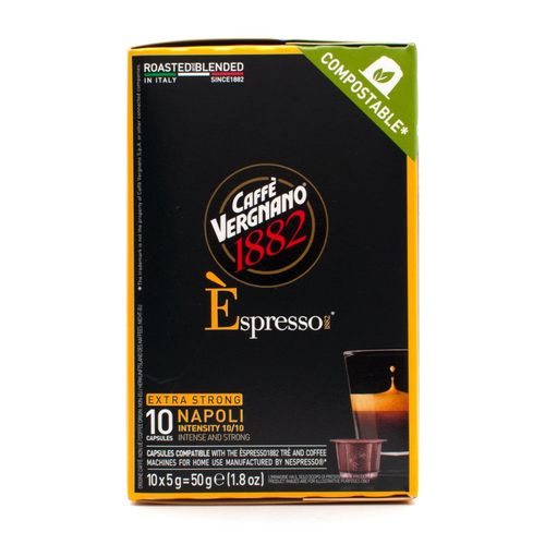Caffè Vergnano 1882 Napoli 10 Capsules NESPRESSO Compatible - Compostable