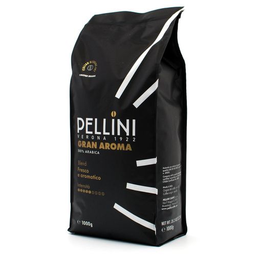 Pellini Gran Aroma coffee beans, 1 kg bag, side