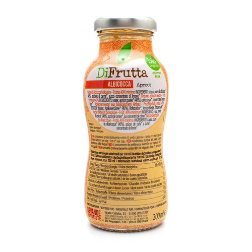 DiFrutta Bio Organic Apricot juice in glass - 200ml – additional view 3