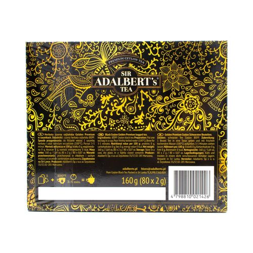 Sir Adalbert’s Ceylon Black Tea - 80 Tea Bags – additional view 2