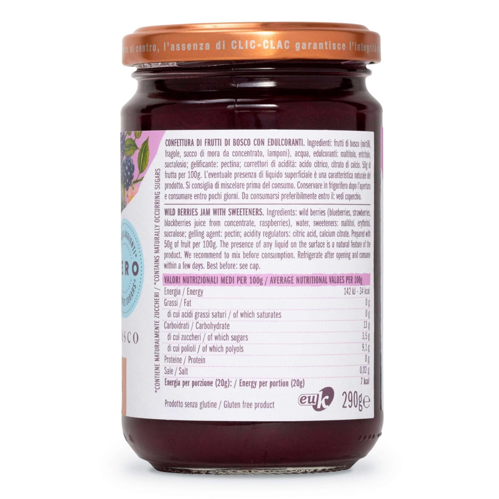 Agrimontana Wild Berries Jam ZERO 290g – additional view