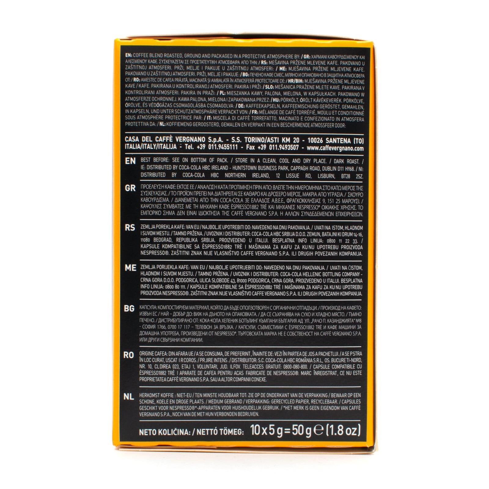 Caffè Vergnano 1882 Napoli 10 Capsules NESPRESSO Compatible - Compostable – additional view 2