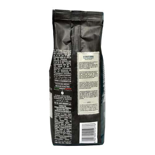 Caffè Vergnano 1882 Cortina Coffee Beans 500g – back of packaging