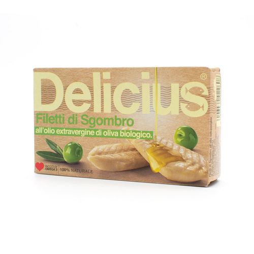 Mackerel Fillets in BIO Organic Extra Virgin Olive Oil – 90g (Drained Weight 65 g) – additional view