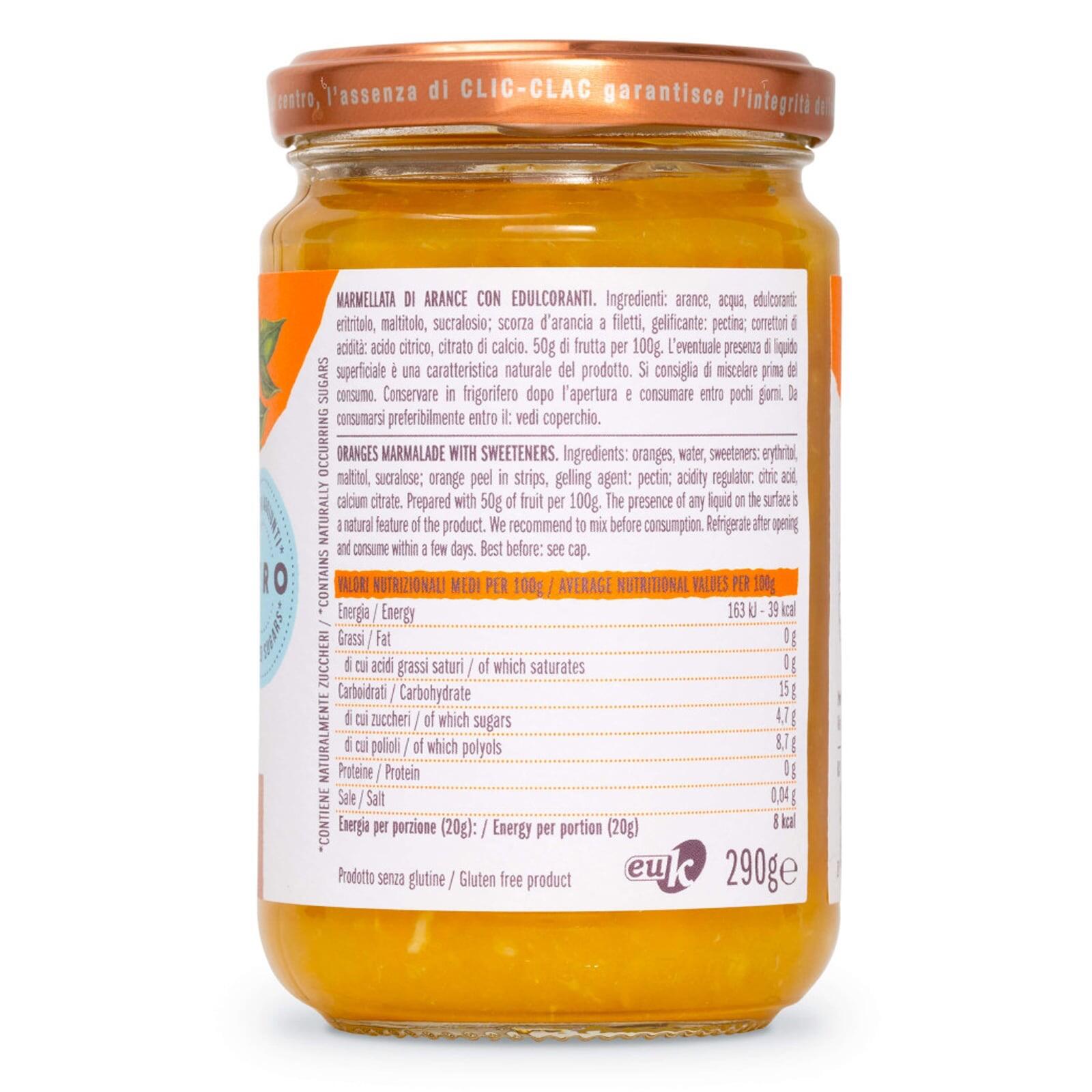 Agrimontana Orange Marmalade Jam ZERO 290g – additional view