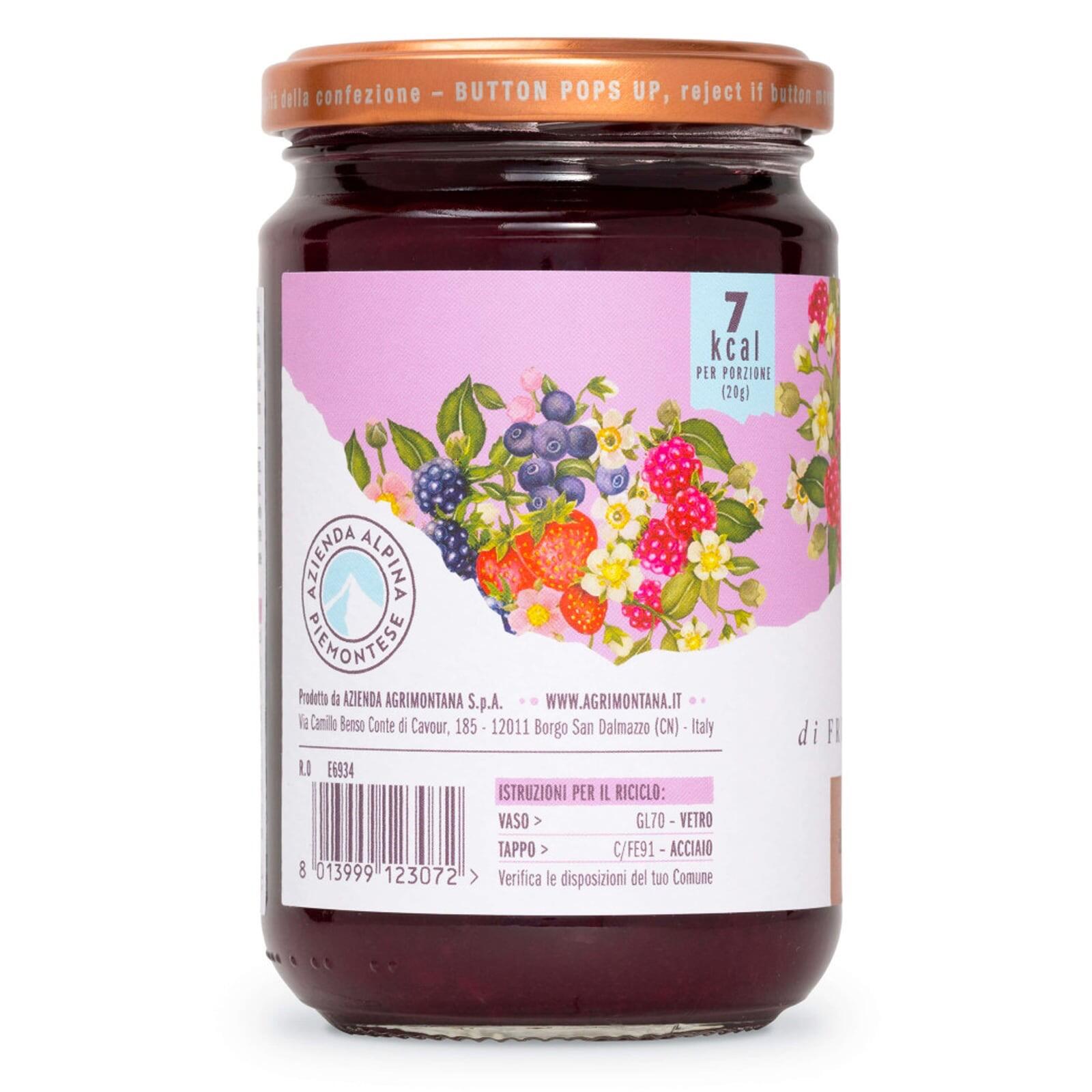 Agrimontana Wild Berries Jam ZERO 290g – additional view 2