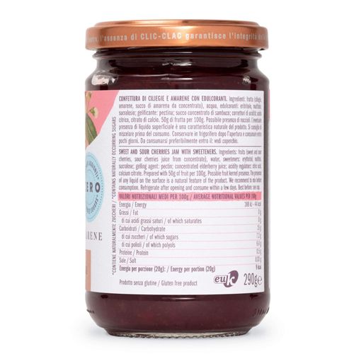 Agrimontana Sweet and Sour Cherry Jam ZERO 290g – additional view
