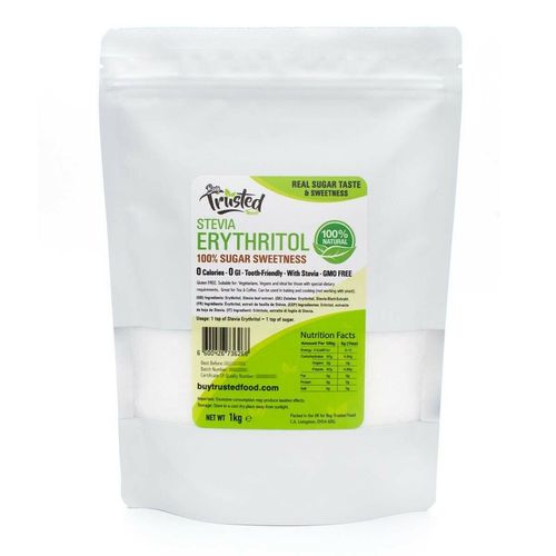 Erythritol with Stevia 1kg 500g - ZERO Calorie 100% Natural
