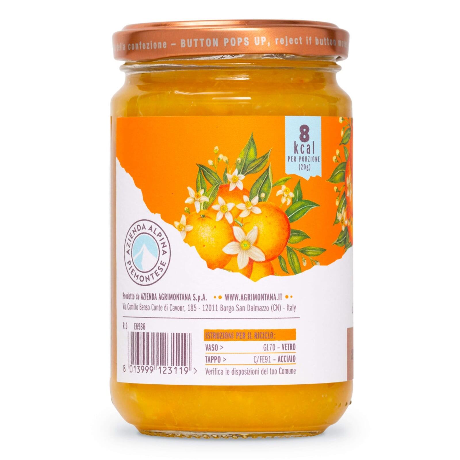Agrimontana Orange Marmalade Jam ZERO 290g – additional view 2