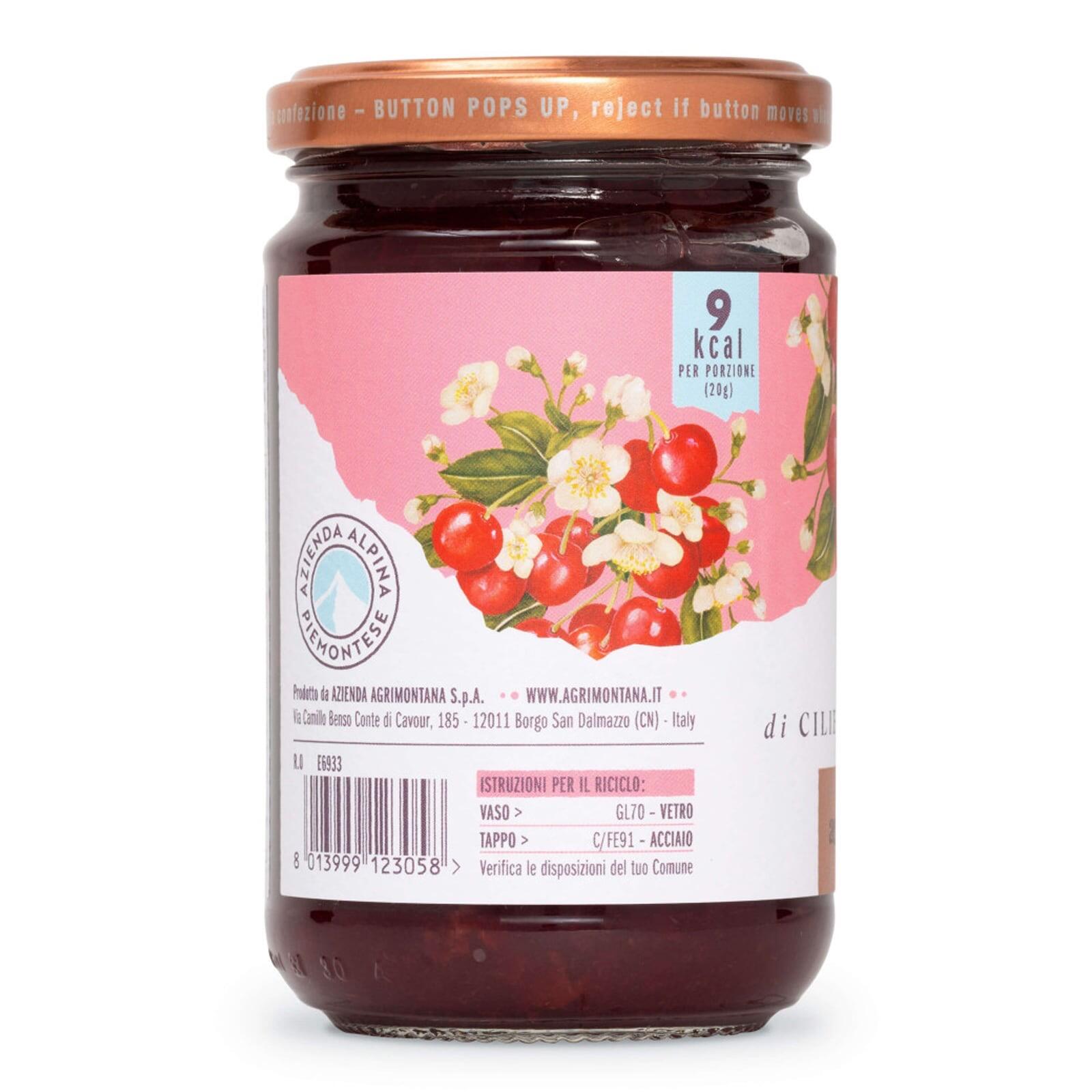 Agrimontana Sweet and Sour Cherry Jam ZERO 290g – additional view 2