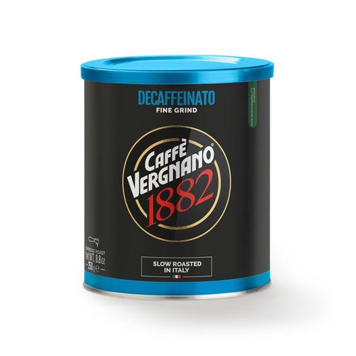 Caffè Vergnano 1882 Decaffeinato Ground Coffee Tin 250g